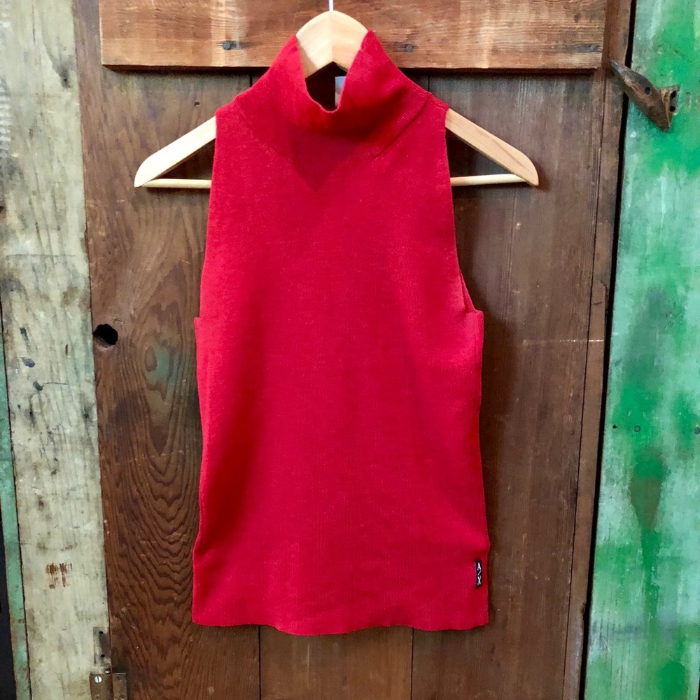 Armani Exchange wool mock-t tank